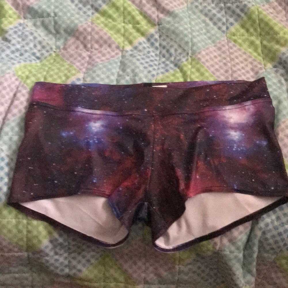 Black Milk Galaxy Purple Short Shorts